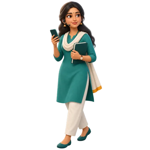 Clay figure of a salesperson on a call